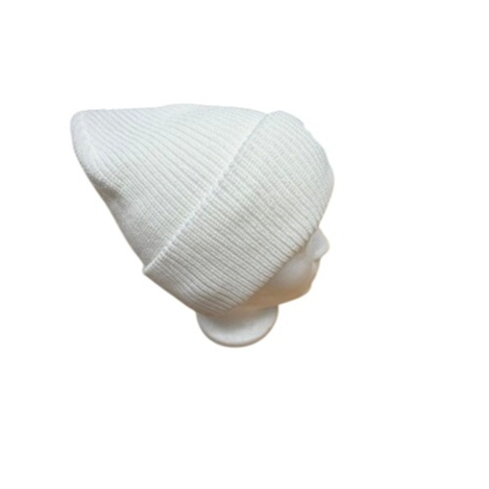 NwT! "Stussy" Basic Cuff Beanie White Black Embroidered Stock Logo Hat 1321019 - Picture 6 of 7